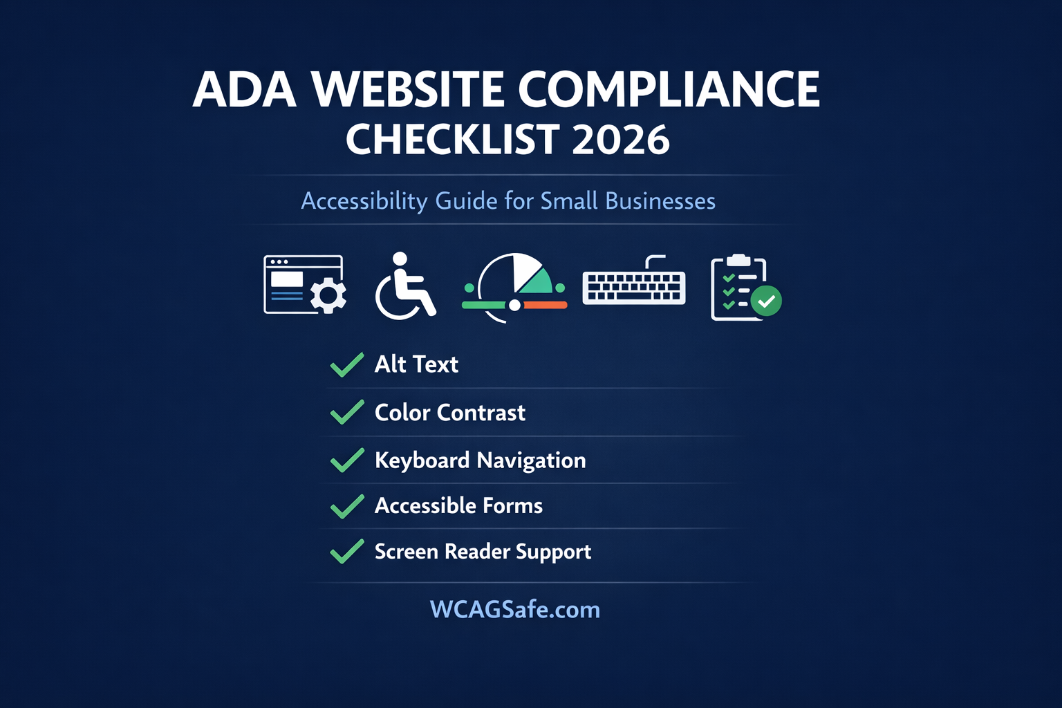 ADA Compliance Checklist for Small Businesses — WCAGsafe